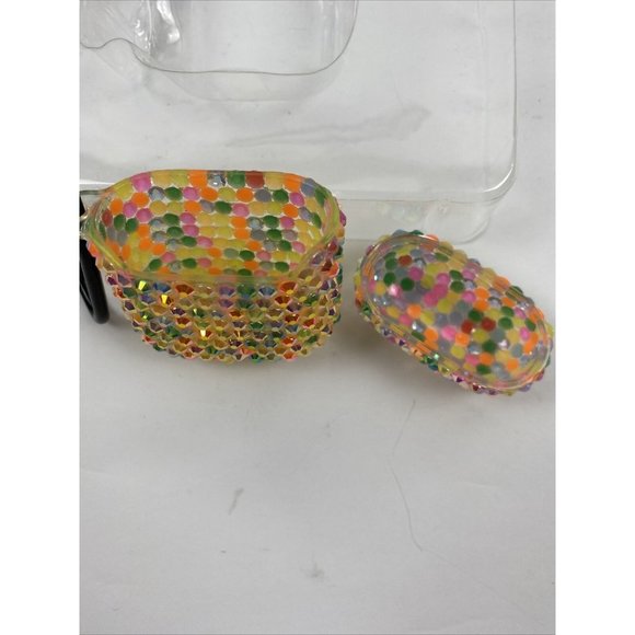 Crystal Shell Case Fits Air Pod Handmade With Multicolor Rhinestones - Picture 5 of 6